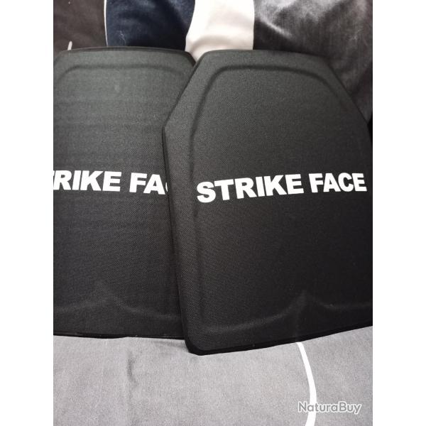 "D�stockage" Paire de Plaques Balistique Acier NIJ2A coins coup�