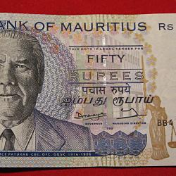 Iles Maurice, billet de 50 rupees ttb+ 1999