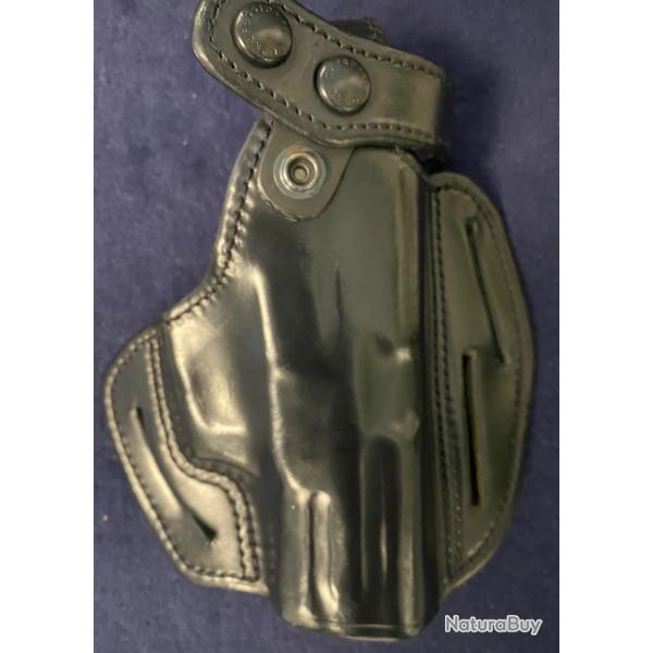 Holster GK cuir noir droitier pour SIG P226