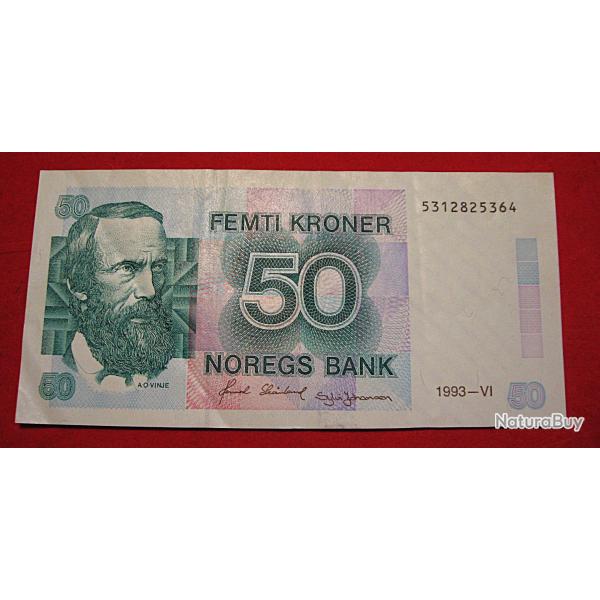 Norvege, billet de 50 kroner 1993 ttb