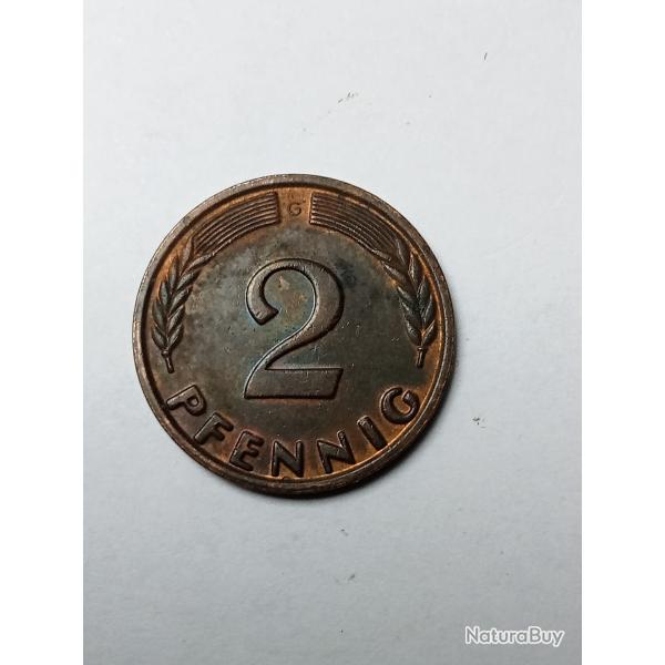 2 pfennig 1965 g allemande