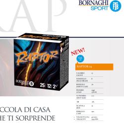 Cartouches Bornaghi T1 Raptor 24 ou 28g bien lire pour les frais de port
