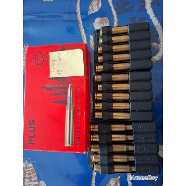 1 LOT de  15  DOUILLES 7 x 64 ( pour rechargement )