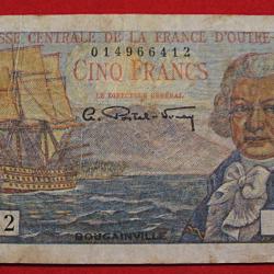 Outre mer , billet de 5 francs (caisse centrale de la France d'outre mer)  1947 s&eacute;rie W