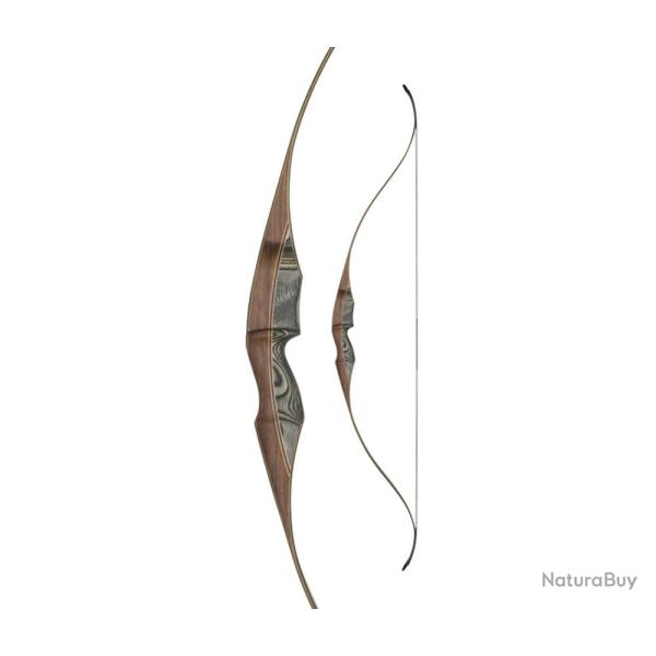 Arc recurve monobloc White Feather Fieldbow Lapwing Black 60 pouces RH 50# 60"
