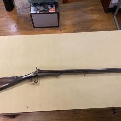 FUSIL JUXTAPOSE A BROCHE ARTISANT STEPHANOIS CANON DAMAS CALIBRE 16 A BROCHE 75 CM