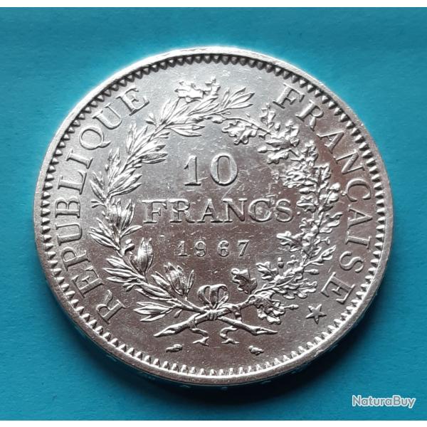 1 pi�ce de 10 Francs argent, DUPR�,1967, �37mm, 25gr dont 22,5gr d'argent 900� - lot n� 13