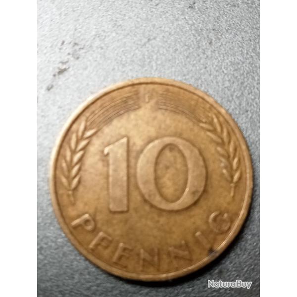 10 pfennig 1950 f