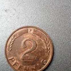 2 pfennig 1959 f allemande