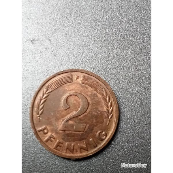 2 pfennig 1959 f allemande