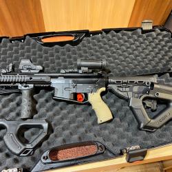 CARABINE HERA ARMS CQR CAL.223 REM + HOLOSUN 510C + MAGNIFIER + CROSSE ET POIGNEE + VISEES MAPUL