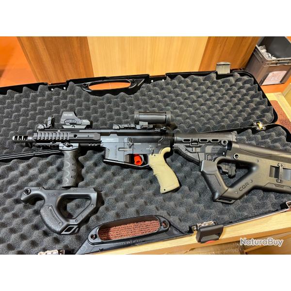 CARABINE HERA ARMS CQR CAL.223 REM + HOLOSUN 510C + MAGNIFIER + CROSSE ET POIGNEE + VISEES MAPUL