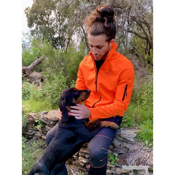 PROMO 2026 !! Veste imperm�able Orange fluorescente Logo PRO CACCIA