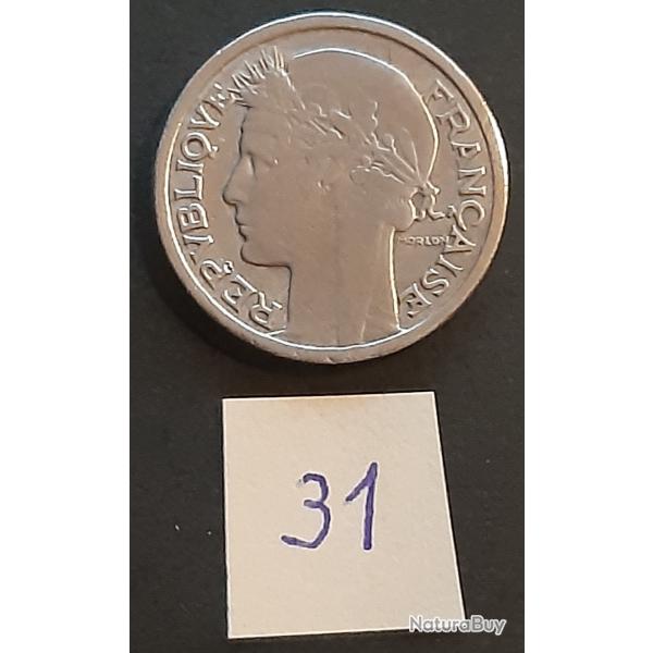 1 pi�ce de 1 franc Morlon, l�g�re, 1945 - lot n� 31 - Pas de coffret ni de certificat