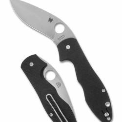 Couteau Spyderco Retract Lame Acier 9Cr18MoV Manche G-10 Noir Liner Lock SC276GP