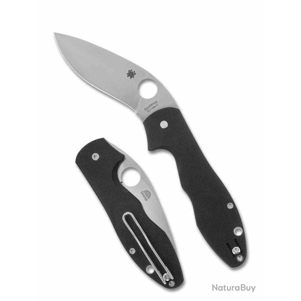 Couteau Spyderco Retract Lame Acier 9Cr18MoV Manche G-10 Noir Liner Lock SC276GP
