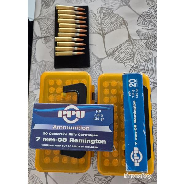 200 Munition PPU 7mm08 HP