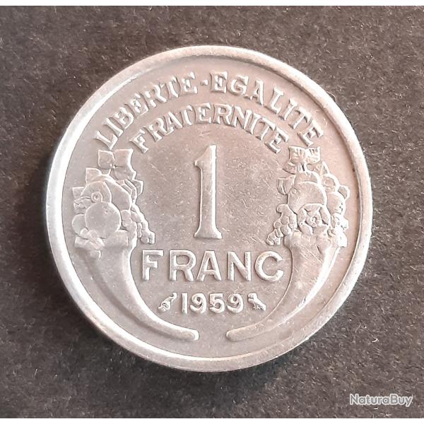 1 pi�ce de 1 franc Morlon,  l�g�re, 1959 - lot n� 35 - Pas de coffret ni de certificat
