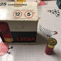 Cartouche  LEGIA cal 12/65 plomb 5