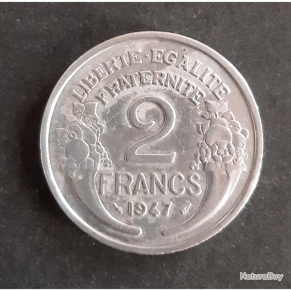 1 pi�ce de 2 francs,  l�g�re,  Morlon, 1947 - lot n� 36 - Pas de coffret ni de certificat