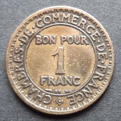 1 pi&egrave;ce Bon pour 1 Franc, 1923, Commerce et industrie, Bronze, &Oslash; 23mm - lot n&deg; 41