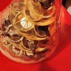 cloche plastique avec crane perdrix rouge et faisan