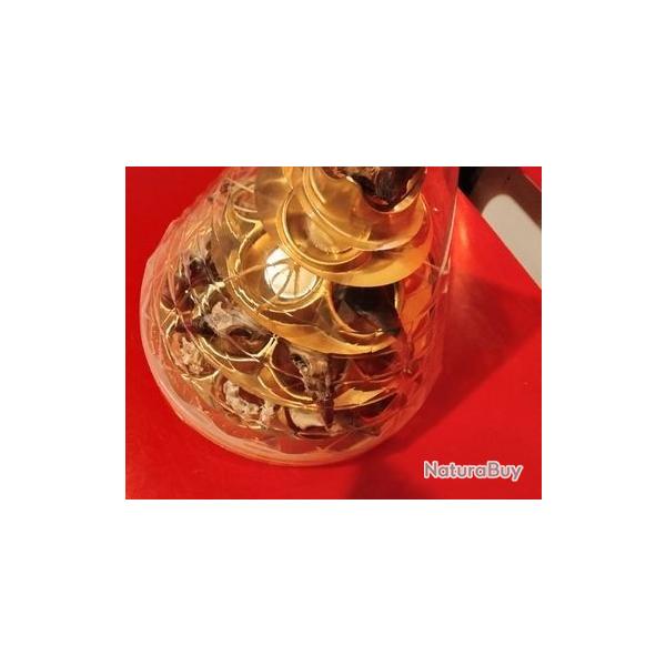 cloche plastique avec crane perdrix rouge et faisan