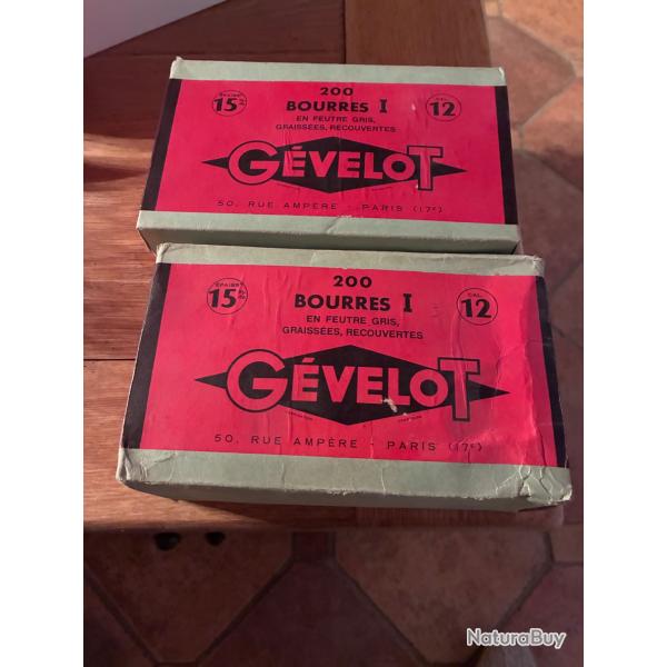 Bourres cal 12 gevelot