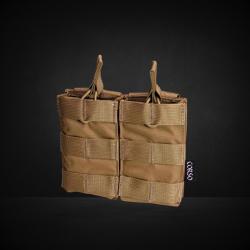 Poche porte-chargeurs double M4 Dagger MOLLE Coyote - Corso Tactical