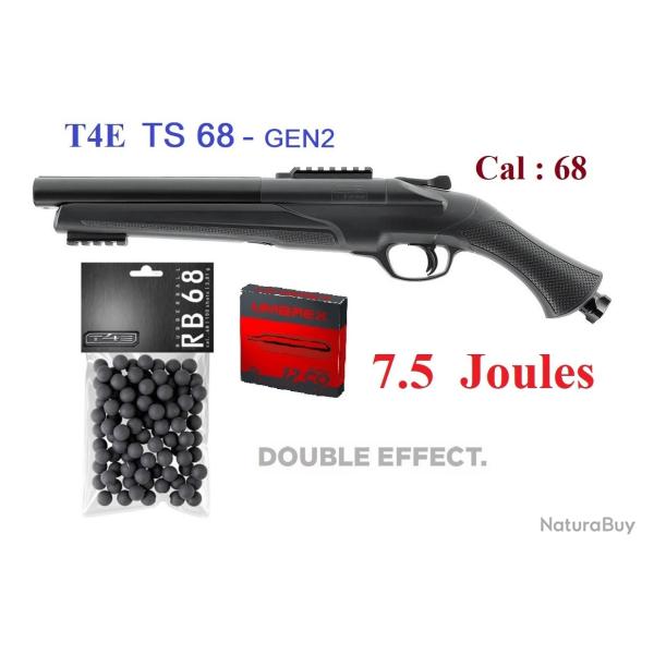 Pack  pr�t � tirer Fusil TS 68 Gen2  T4E - Cal 68 ( 7.5 joules)