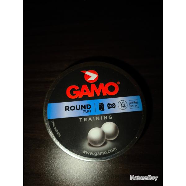 Round Gamo Bo�te De 500 Billes de Plomb 4,5 mm