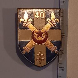Insigne du 40&egrave;me r&eacute;giment d'artillerie (40&egrave;me RA)
