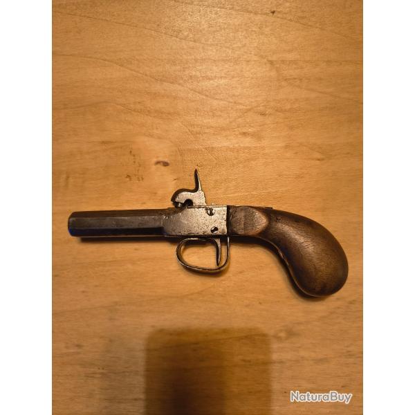 Pistolet de voyage a poudre noire
