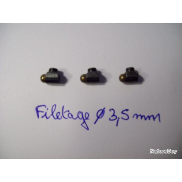 3 point de mire acier laiton diam�tre filetage 3,5 mm