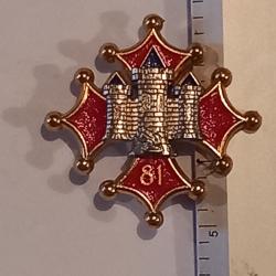 Insigne du 81&egrave;me r&eacute;giment d'infanterie (81&egrave;me RI)