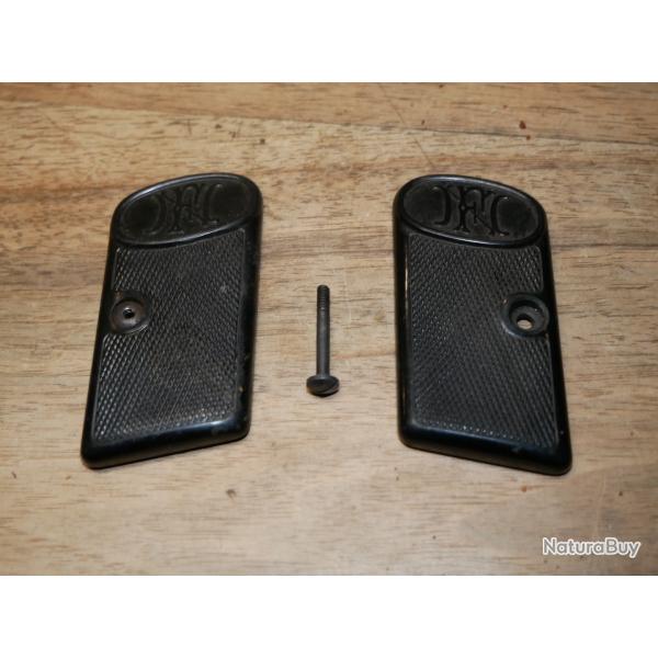 Paire de plaquettes de pistolet BROWNING 1906 en 6.35mm avec la vis de fixation