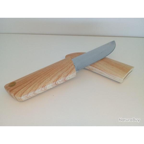 Couteau "KAGEKI"  manche et etui en bois 1� sans r�serve !!