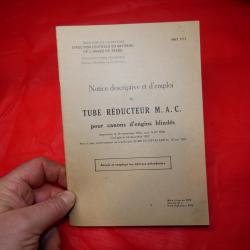 Notice Technique du Tube R&eacute;ducteur M.A.C en 5.5mm pour Canons d'Engins Blind&eacute;
