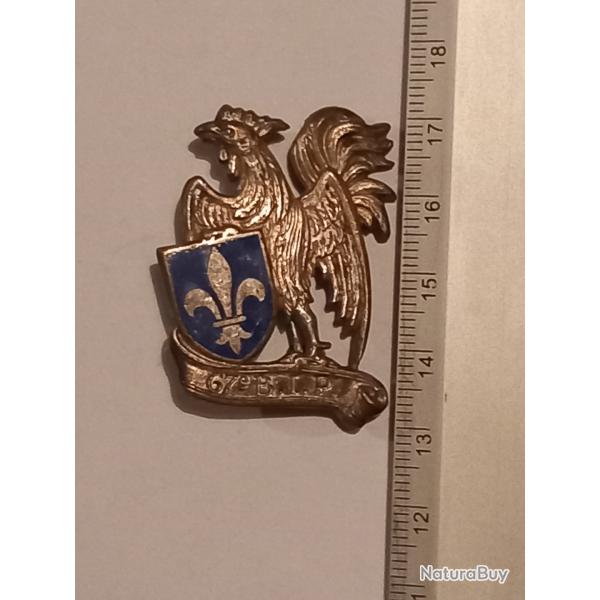Insigne du 67�me bataillon d'infanterie port�e (67�me BIP) - Drago (rue Olivier M�tra)