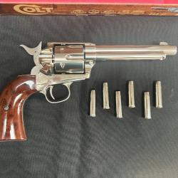 Revolver Colt diabolos avec poign&eacute;es imitation ivoire et noyer + 5000 diabolos + valisette transport