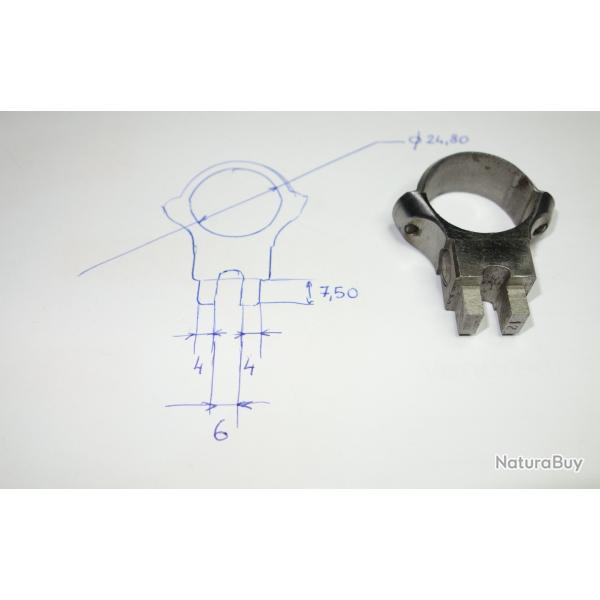 Collier avant pour montage � crochet brut diam�tre 25