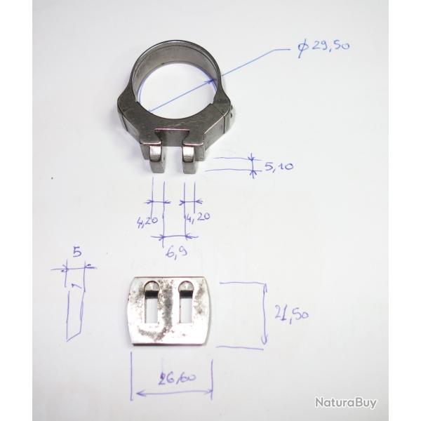 Lot collier montage � crochet pour lunette + crochet EAW  Diam�tre 29,50