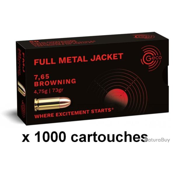 GECO cal.7,65 mm (.32 Auto) FMJ Round Nose 73gr  /1000