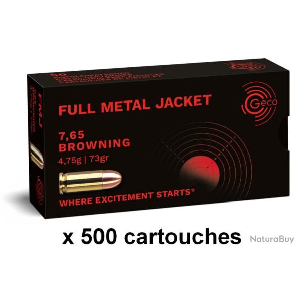 GECO cal.7,65 mm (.32 Auto) FMJ Round Nose 73gr  /500