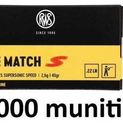 RWS Rifle Match Supersonic cal.22lr Professionnal Line /1000
