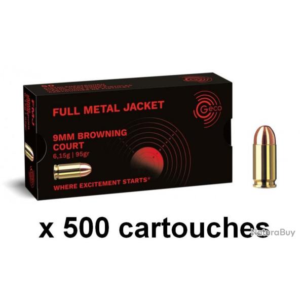 Munitions Geco 9 mm Browning Court .380 Auto /500