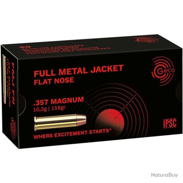 MUNITIONS GECO FMJ CALIBRE .357 MAG 158 GRS /1000