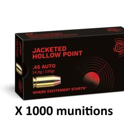 CARTOUCHES GECO 45 ACP Jacketed Hollow Point 14,9g/230gr /1000