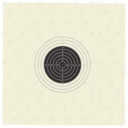 Cible cartonn&eacute;e COURT C17 ISSF 17x17 cm