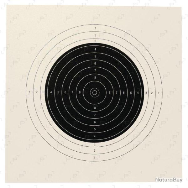 Cible cartonn�e COURT C50 MATCH 20x20 cm pour carabine � 50 m